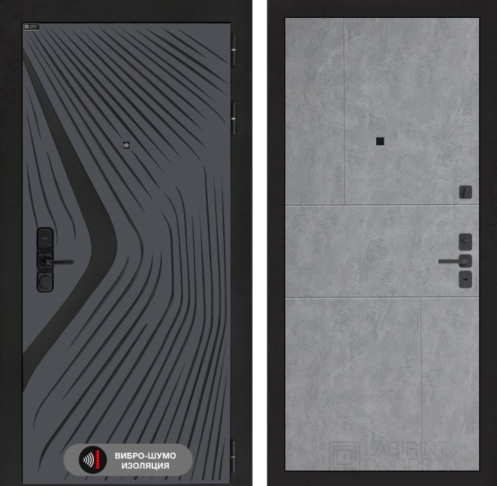 Дверь входная Лабиринт LEOLAB 21 Бетон светлый