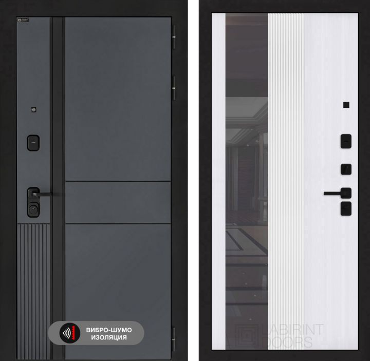 Дверь Входная Лабиринт EVOLAB 32 Белый софт рельеф