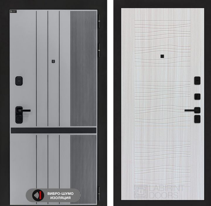Дверь входная Лабиринт SKYLAB 06 Сандал белый