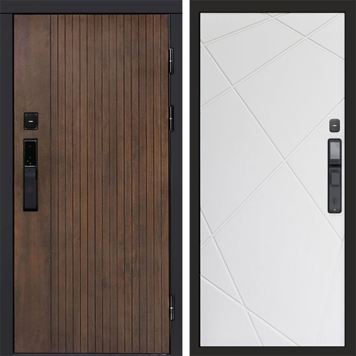 Входная дверь Termo-door ТВИСТ УЛЬТРА с электрозамком Лучи белый