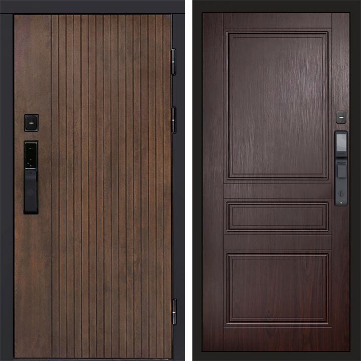 Входная дверь Termo-door ТВИСТ УЛЬТРА с электрозамком Класскика венге