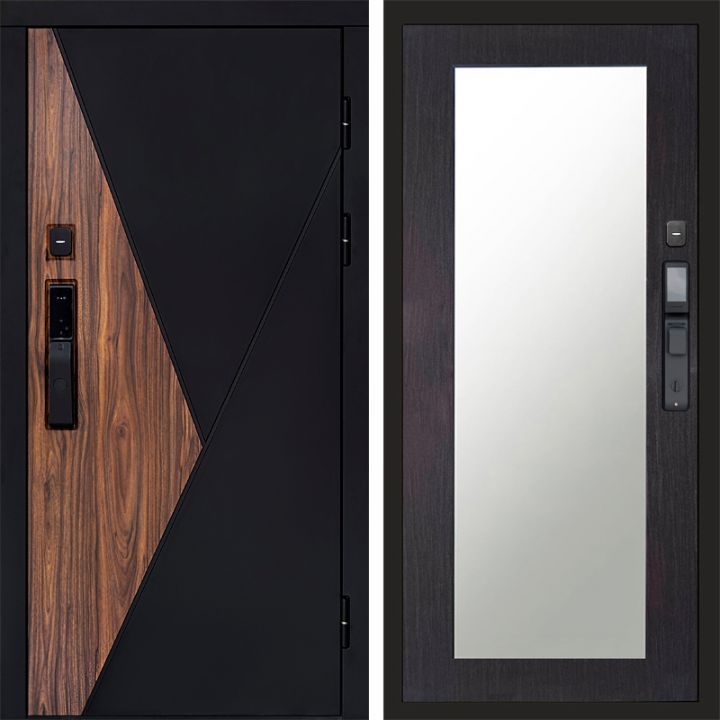 Входная дверь Termo-door МАТРИКС с электронным замком Зеркало Триумф венге