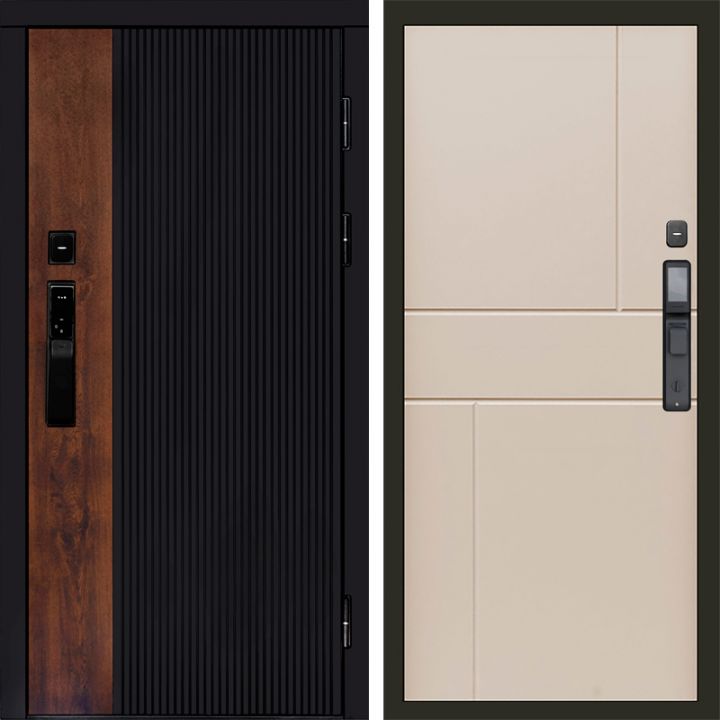 Входная дверь Termo-door ПРЕСТИЖ с электронным замком Горизонт Слоновая Кость