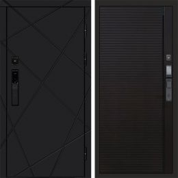 Входная дверь Termo-door ЛУЧИ BLACK с электронным замком Porte black