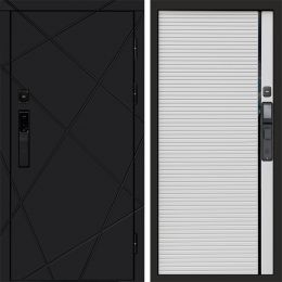 Входная дверь Termo-door ЛУЧИ BLACK с электронным замком Porte white