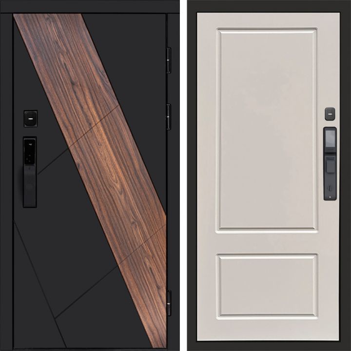 Входная дверь Termo-door НОВА с электронным замком Марсель Слоновая Кость