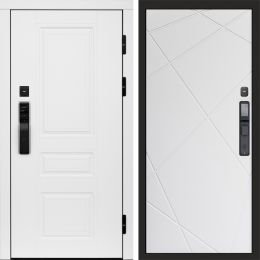 Входная дверь Termo-door ОРЕГОН WHITE с электронным замком Лучи белый