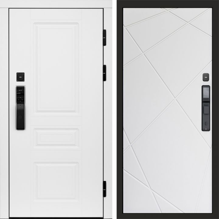 Входная дверь Termo-door ОРЕГОН WHITE с электронным замком Лучи белый