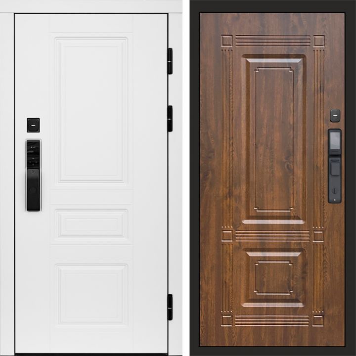 Входная дверь Termo-door ОРЕГОН WHITE с электронным замком Мадрид Дуб