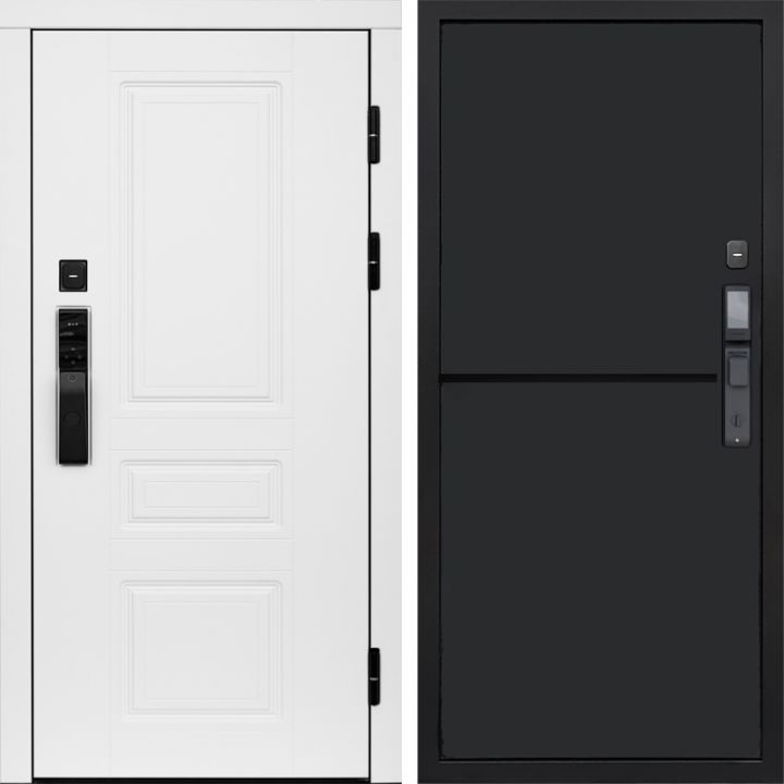Входная дверь Termo-door ОРЕГОН WHITE с электронным замком Нео Black