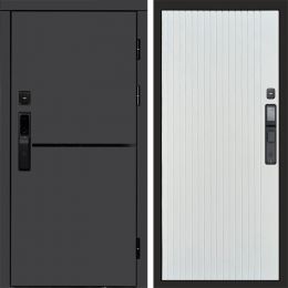 Входная дверь Termo-door ТРЕНД ГРАФИТ с электронным замком FLAT Белый Софт