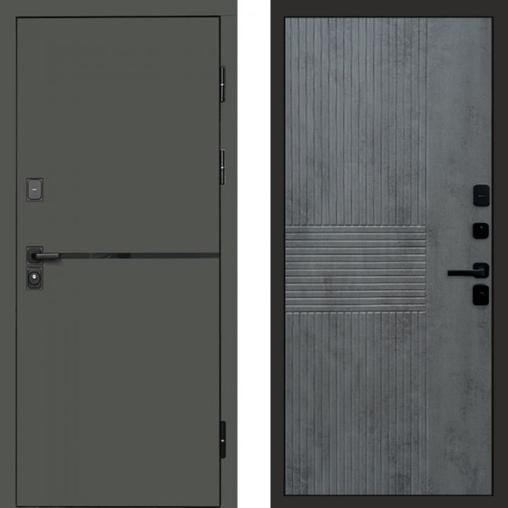 Входная дверь Termo-door Тренд Грин Мастино Бетон Темный