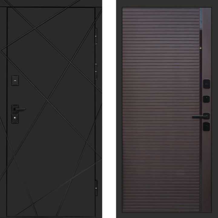Входная дверь Termo-door Лучи BLACK PORTE Шоколад