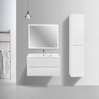 Тумба под раковину Vincea Mia Slim MC900S1 VMC-2MC900S1GW 90Х39 с ящиками схема 1