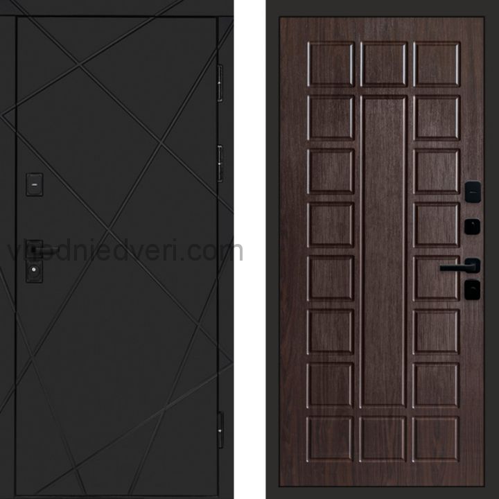 Входная дверь Termo-door Лучи Black - Престиж Венге