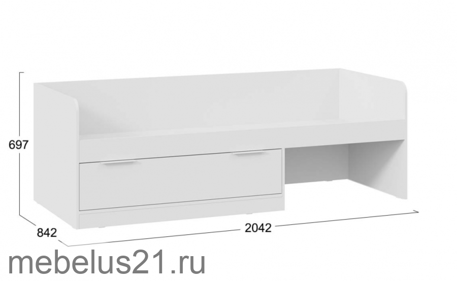 Кровать комбинированная тип 1 Марли Белый
