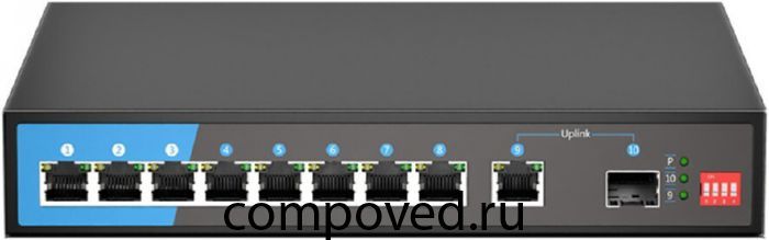Коммутатор (свитч) Scodeno S200-10GP-S-AC