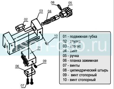 Тиски лекальные QGG 60 ГОСТ 20746-75 (тип 3320)