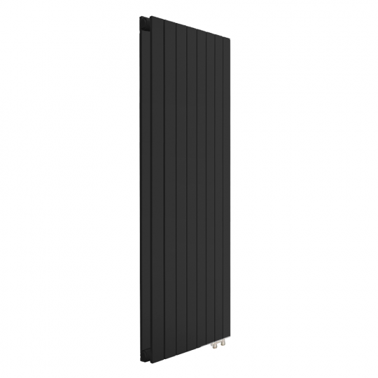 Трубчатый вертикальный радиатор Соло КЗТО В 2 -1750 нижнее подключение RAL9005 матовый схема 5