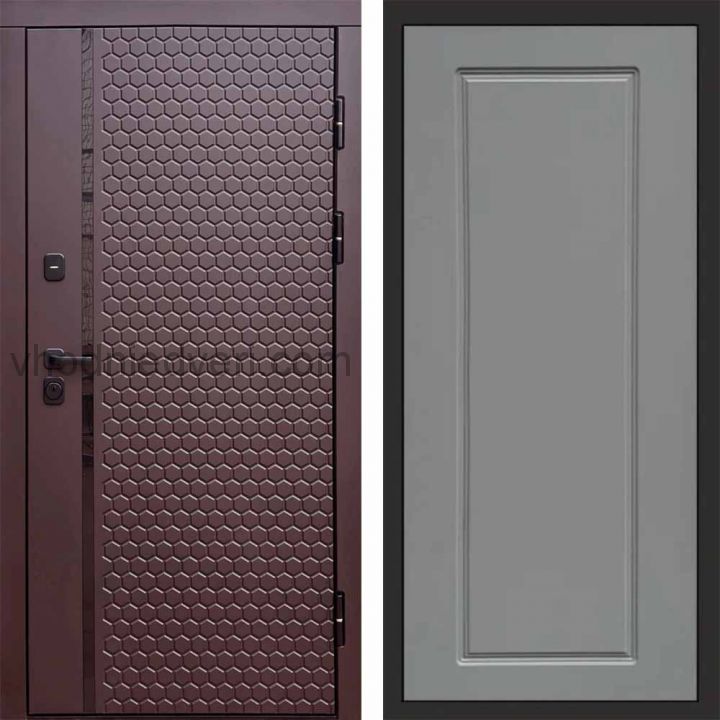 Входная дверь Termo-door Simple Шоколад - Гранд Грей софт