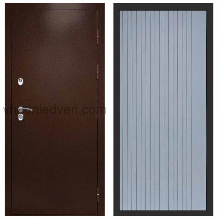 Входная дверь Termo-door Техно Медь - FLAT Грей софт