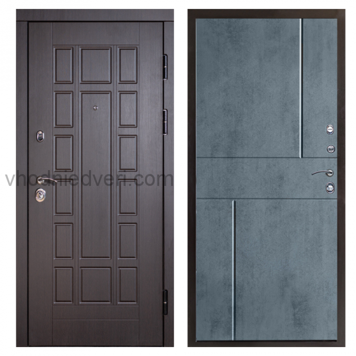 Входная дверь Termo-door Виргиния Венге - Горизонт Бетон темный