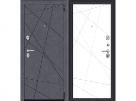 Входная Дверь el’PORTA (Portika) Porta R-3 15/15 Graphite Art/Super White 2 Замка с Ночной Задвижкой 980х2050мм Левое Открывание / Портика 0319-0071.