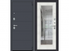 Входная Дверь el’PORTA (Portika) Porta R-3 4/П61 Graphite Pro/Bianco Veralinga с Зеркалом 2 Замка с Ночной Задвижкой 880х2050мм Левое Открывание / Портика 0318-0189.