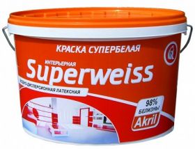 Краска для Стен и Потолков Гермес ВД-АК-203 Superweiss 14кг Супербелая.