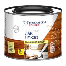 Лак для Дерева и Металла ПФ-283 Ярославские Краски 0.7кг Алкидный, Высокоглянцевый, Бесцветный для Внутренних Работ.