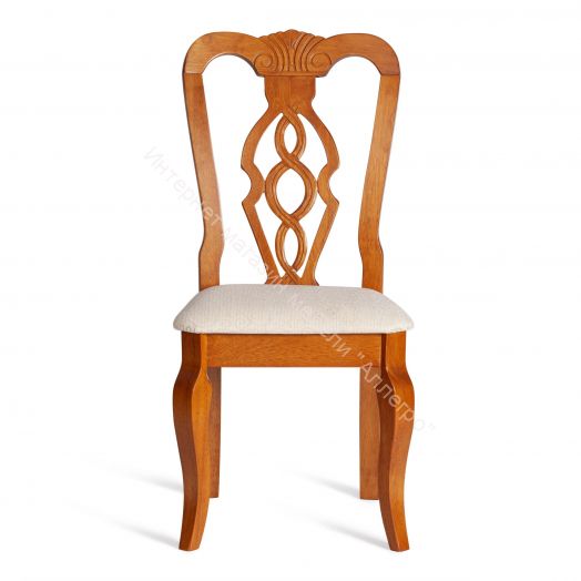 Стул Афродита Espresso (дуб в красноту) - ткань кремовая с рисунком