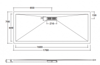 Globo душевой поддон DP217070 70х170 схема 2