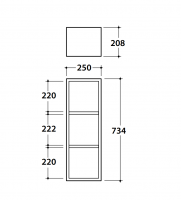Подвесной шкаф Globo Kubiko KU2573L 25x73,4 схема 2