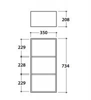 Подвесной шкаф Globo Kubiko KU3573L 35x73,4 схема 2