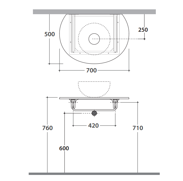 Коонсоль Globo Lalita LT038L с отверстием под смеситель ФОТО