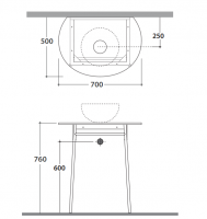 Напольная консоль Globo Lalita LT040L схема 2