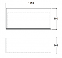 Подвесная тумба Mari' MR36105 105x50x36,8 схема 2 Подвесная тумба Mari' MR36105 105x50x36,8 схема 2