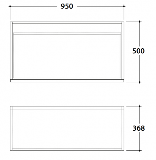 Подвесная тумба Mari' MR3695 95x50x36,8 схема 2