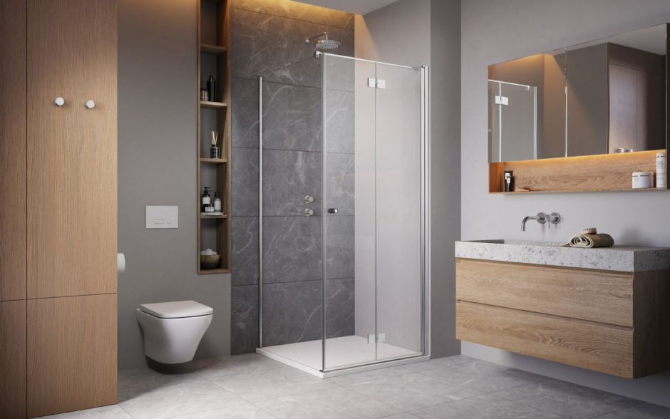 Душевой уголок со складной дверью Radaway Essenza KDJ B 100 х 80 см ФОТО