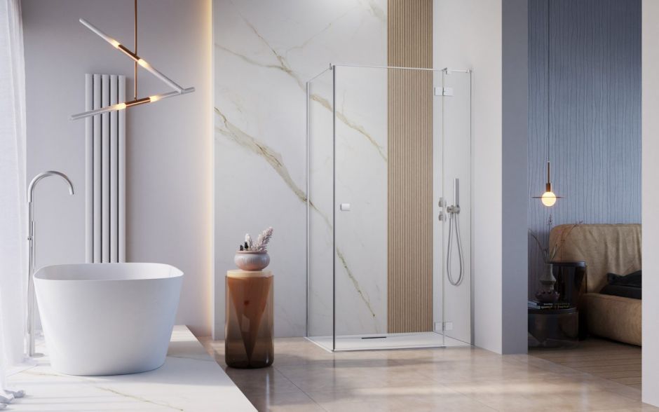 Душевой уголок Radaway Essenza KDJ с распашной дверью 100 х 110 см ФОТО