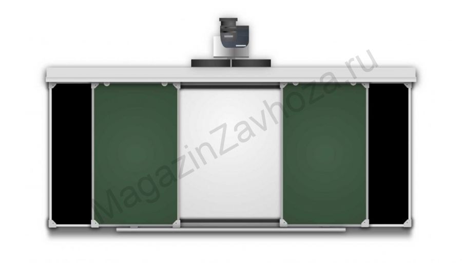 Рельсовая система 4000x1200(2000x1200) комби (боковые: зеленый, центр: черный)