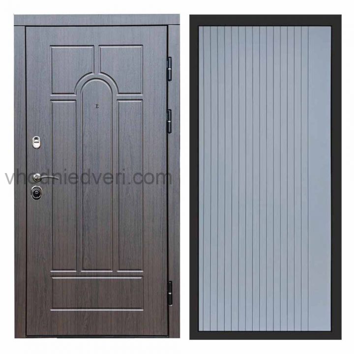 Входная дверь Termo-door Премиум винорит Модена Венге с терморазрывом - FLAT Грей софт