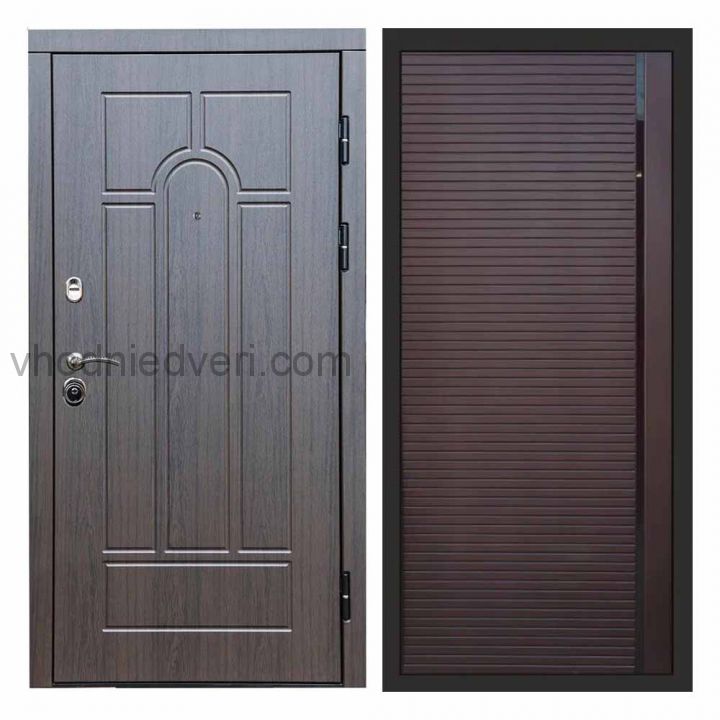 Входная дверь Termo-door Премиум винорит Модена Венге с терморазрывом - Porte Шоколад