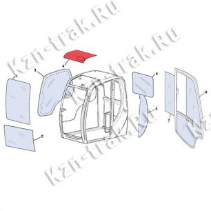 Стекло крыши [331/36330] для JCB JS 260 