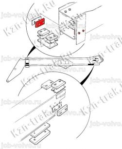 Подушки (боковые, первое колено) [159/69914] для погрузчика JCB 541-70 