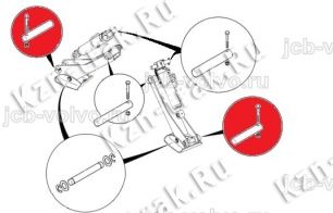 Палец в шток г/цилиндра стабилизатора [811/50456] для погрузчика JCB 540-140 
