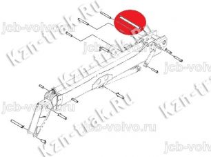Палец крепления стрелы к раме [811/90293] для погрузчика JCB 540-140 