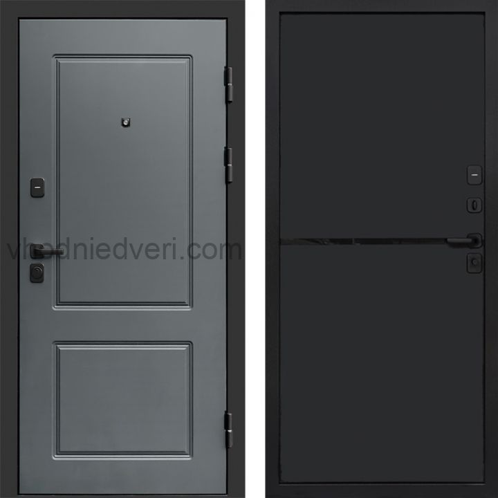 Входная дверь Termo-door Верона Грей - Нео Black