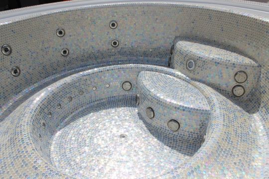 СПА бассейн с мозаикой Aquavia Oasis d250 см на шесть человек 250х250 схема 5