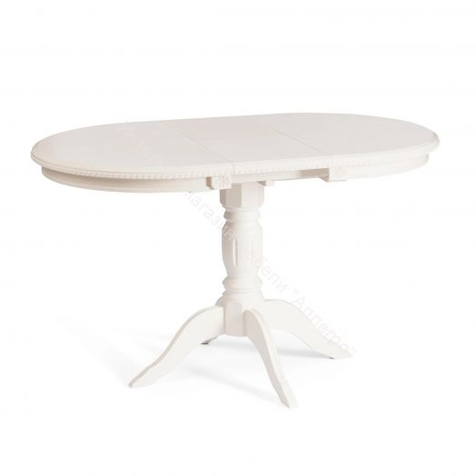 Стол STEFANO бук, мдф, 100+30x80x77см, Ivory white